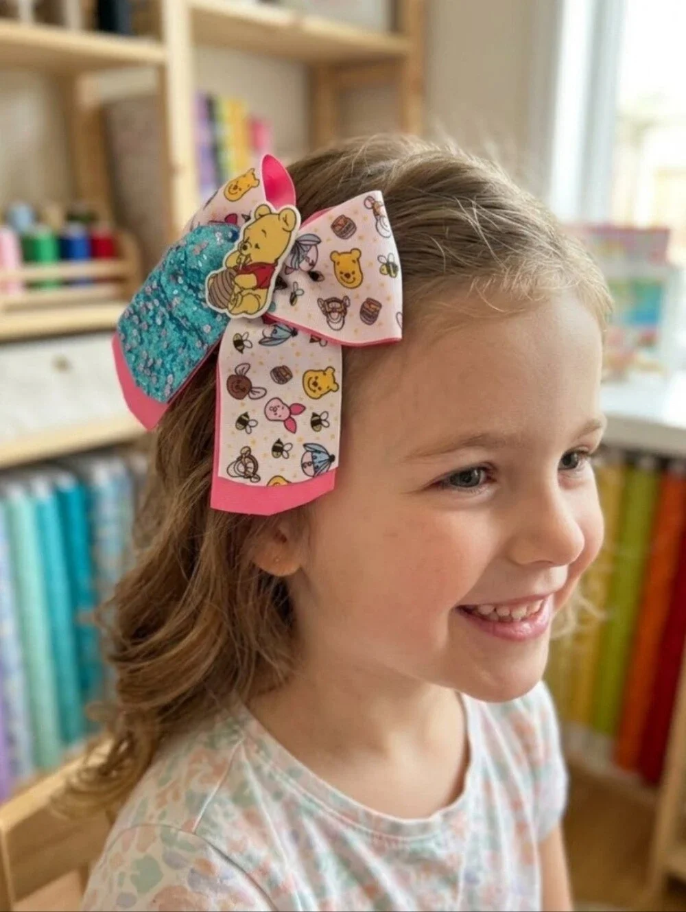 Handmade Set of 2 Hair Bows for Girls. Hair Accessories. Hair Clips. Hair Bows.